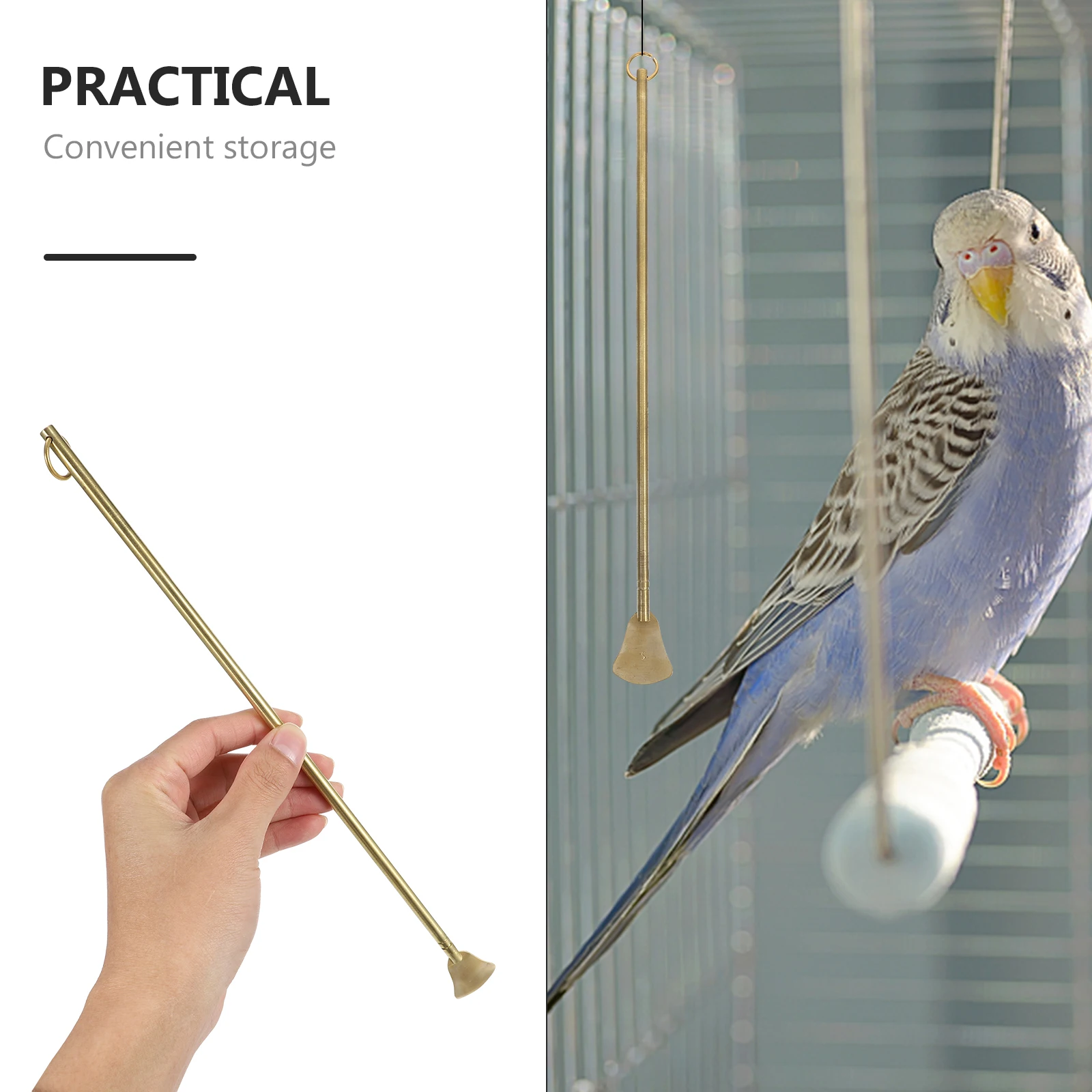 

Bird Cage Cleaning Tool Long H Material Durable Pet Cage Guano Remover Small Animals Habitat Cleaner Household Poop