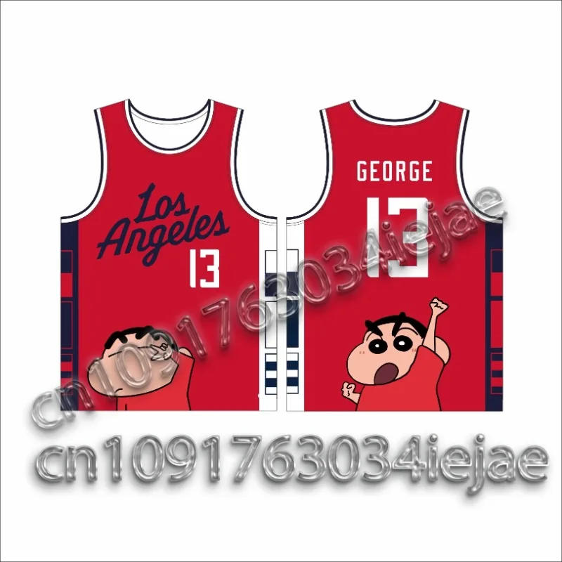 

2025 Crayon Shin chan No.13 Баскетбольный костюм для мужчин и женщин, спортивные тренировки, повседневный спортивный жилет, популярная в команде