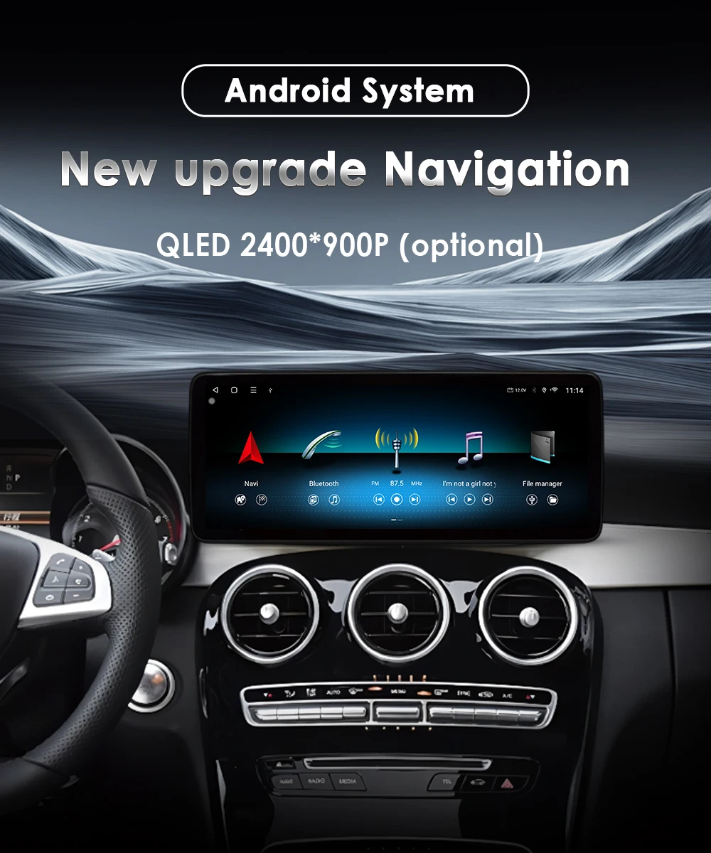 Kabelloses Carplay für Mercedes Benz E-Klasse W212 2009-2015 Android 16 Autoradio Video DSP Stereo GPS QLED Touchscreen 4G WiFi BT – Detail 4