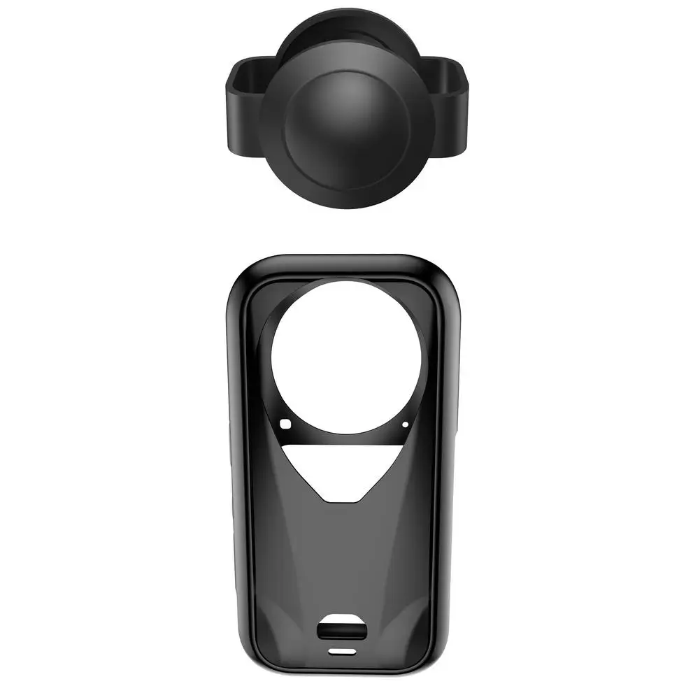 For Insta360 X6 Lens Cap + Silicone Case Lens Protector Cover & For Insta360 X6 Camera Body Protection Case Anti-Scratch Sleeve