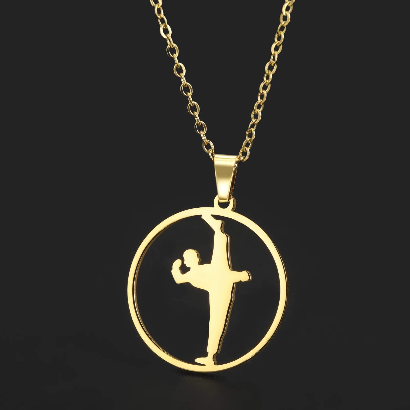 Amaxer Fashion Male Military Boxing Action Pendant Necklaces for Men Boys Sports Boxing Lovers Reward Jewelry Gift Wholesale