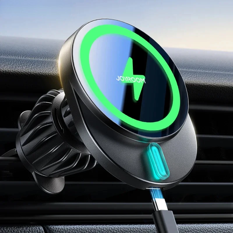 

Magnetic Car Phone Holder 15W Fast Wireless Charging Car Charger Phone Mount Air Vent Car Holder Mount For iPhone 16-12