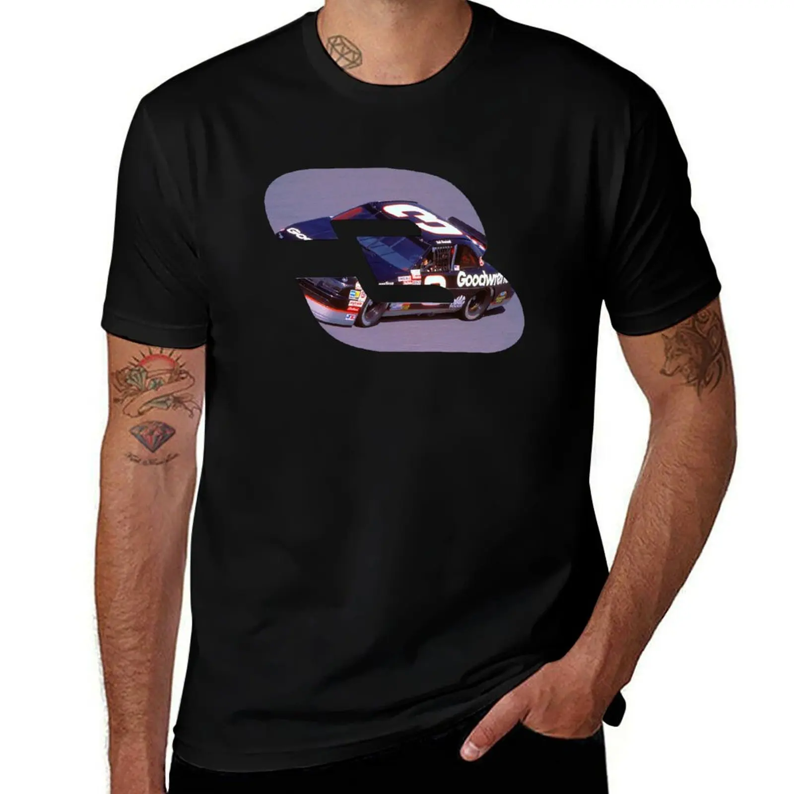 Earnhardt Car 3 T-Shirt Light Athletic Short Sleeve Tee Shirt