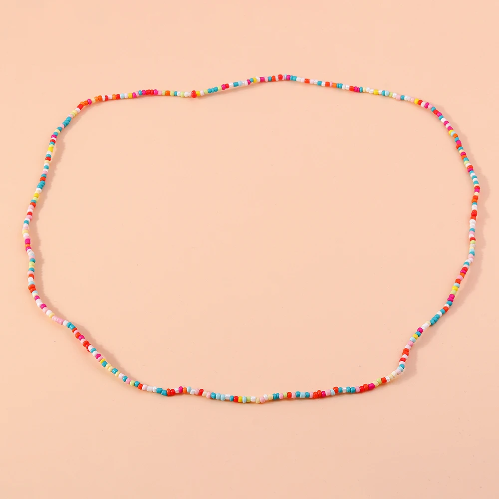 Aihua Bohemia 75 cm lange, farbenfrohe, elastische Perlenkette für Damen, Sommer, Strand, Party, Schmuck, Geschenke, Pulloverkette – Detail 10