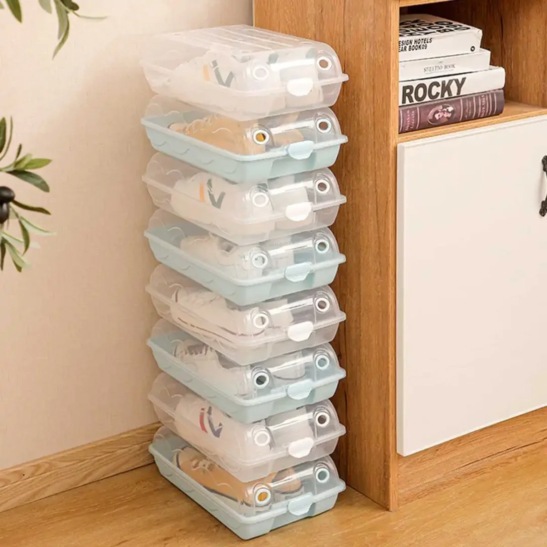 

Storage Box Shoebox Transparent Household Storage Box Drawer Type Shoebox Thickened Plastic Shoebox Stackable Shoebox Dustproof