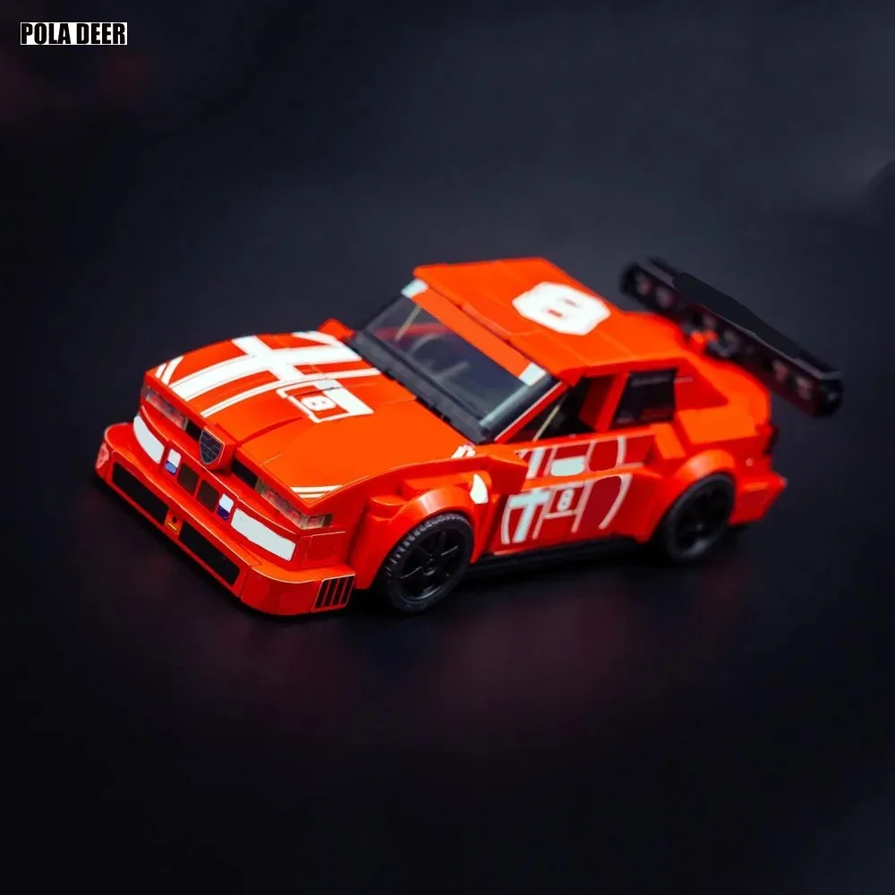 MOC 379ピース DIY チャンピオンRVシリーズ アルファ155 V6 TI DTM クリエイティブな個性を表現するビルディングブロック パズル組み立てモデル おもちゃ フェスティバルギフト