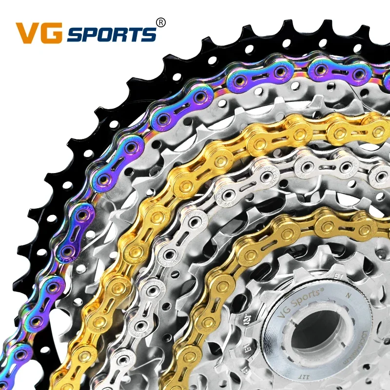 9 10 11 12 Speed MTB Bicycle Chain X9 X10 X11 X12 Velocidade Titanium Rainbow Gold Chain Mountain Road Bike Chain Shimano SRAM