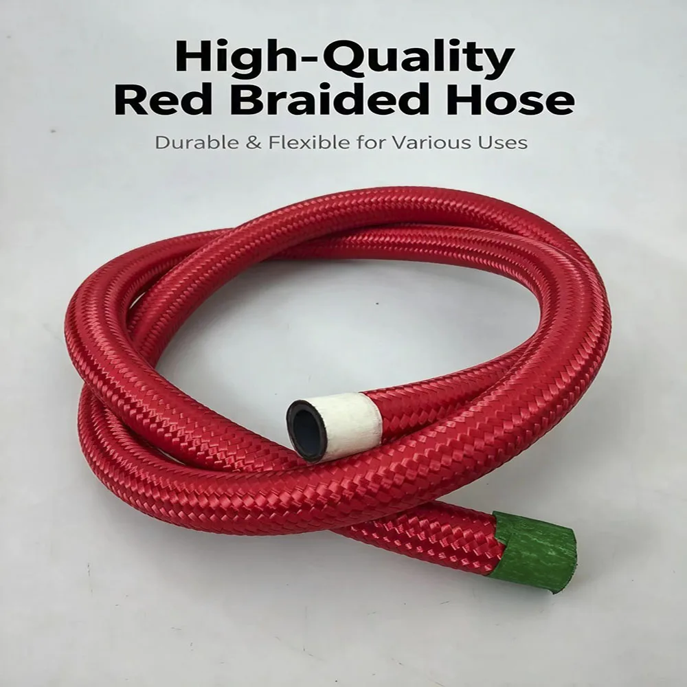 CPE rubber AN4 AN6 AN8 AN10 AN12  fuel hose, oil and gas cooler hose pipeline, nylon stainless steel braided lining