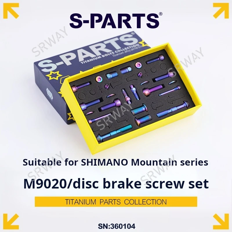 

Набор титановых винтов для дискового тормоза горного велосипеда для Shimano M9020, винты суппорта тормозного рычага, комплект из 24 предметов S-PARTS