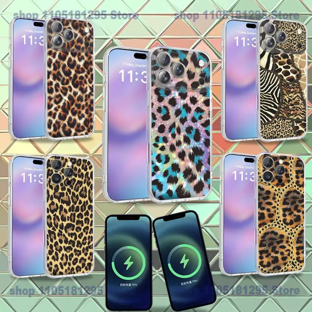 

Classic Creative Leopard Print For iPhone 17,12,11,14,13,15,16,Plus,Air,Pro,Max,E,Mini for Magsafe Magnetic Frosted Phone Case