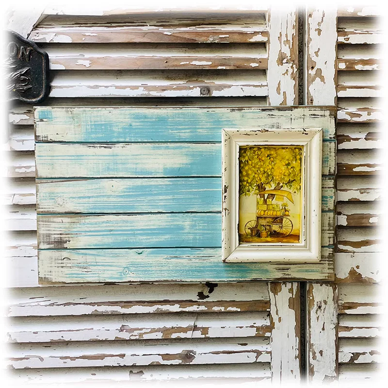 

Retro Decor Nostalgic French Style Solid Wood Vintage Distressed 6-Inch Wall Hanging Photo Frame