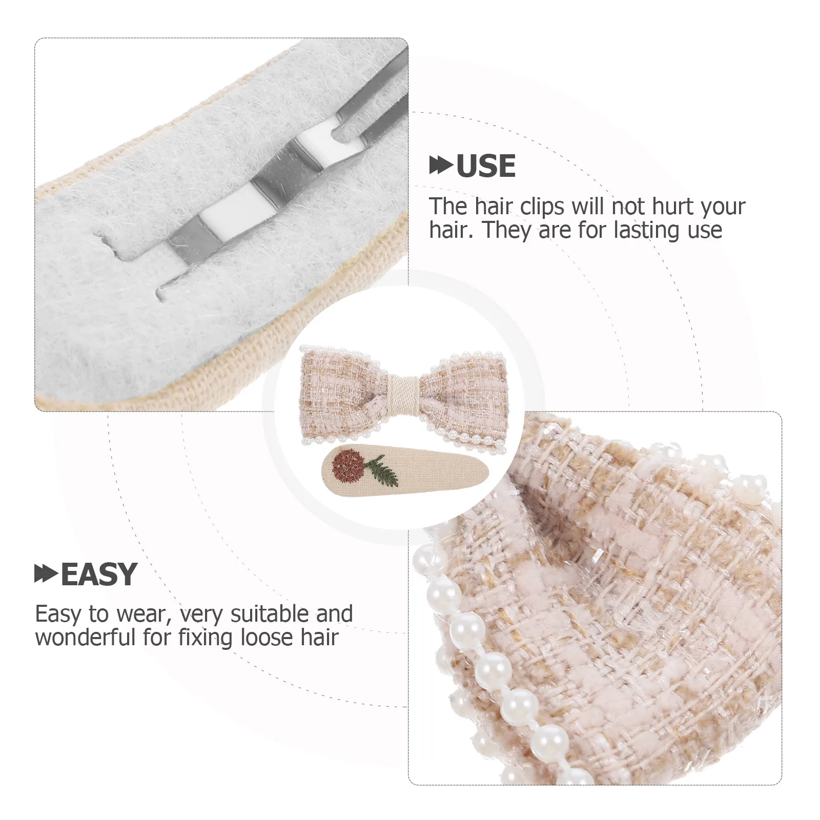 

Bowknot Mesh Lace Hairpin for Girls Women Kids Lightweight Cartoon Resin Cloth Toddler Lovely Delicate Daily Party Hair Clip