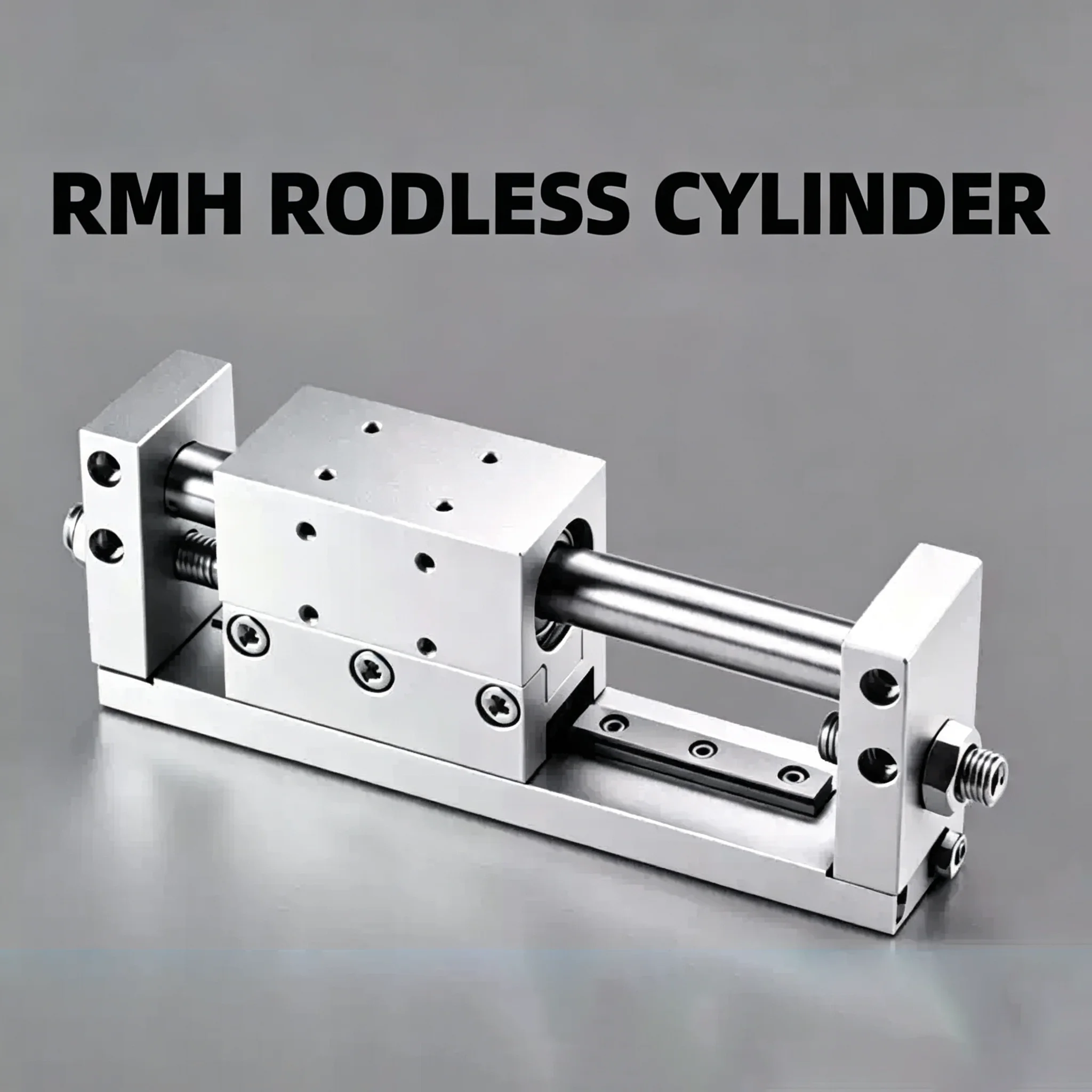Rodless Cylinder with Guide Rail RMH10/16/20/25*600/700/800S Airtac‑type Long‑stroke Slide Table