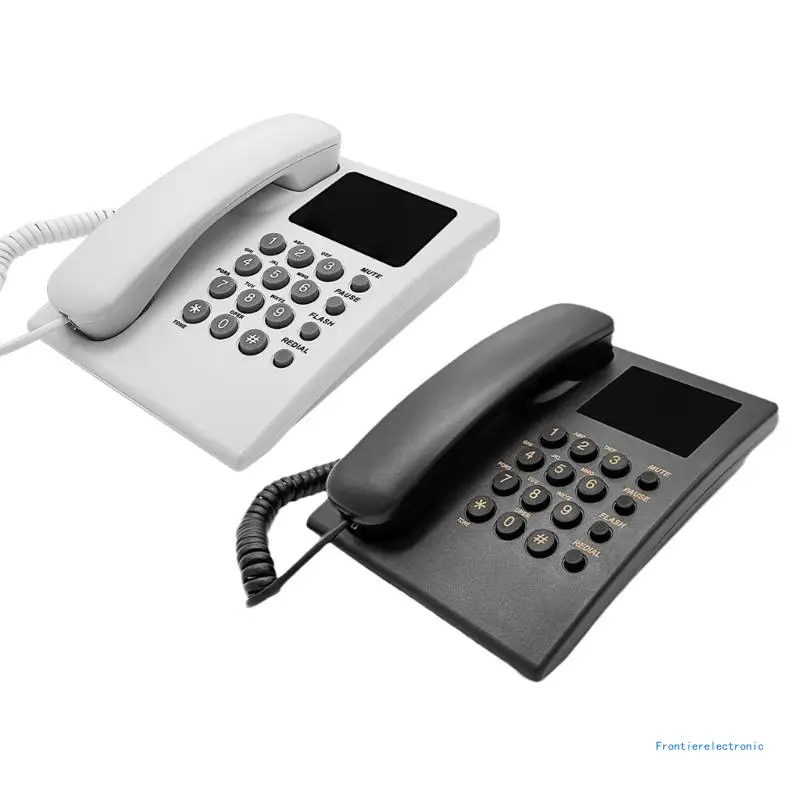 Corded Telephone Basic Desk Wall Mountable Analog Landline Phone for Home DropShipping