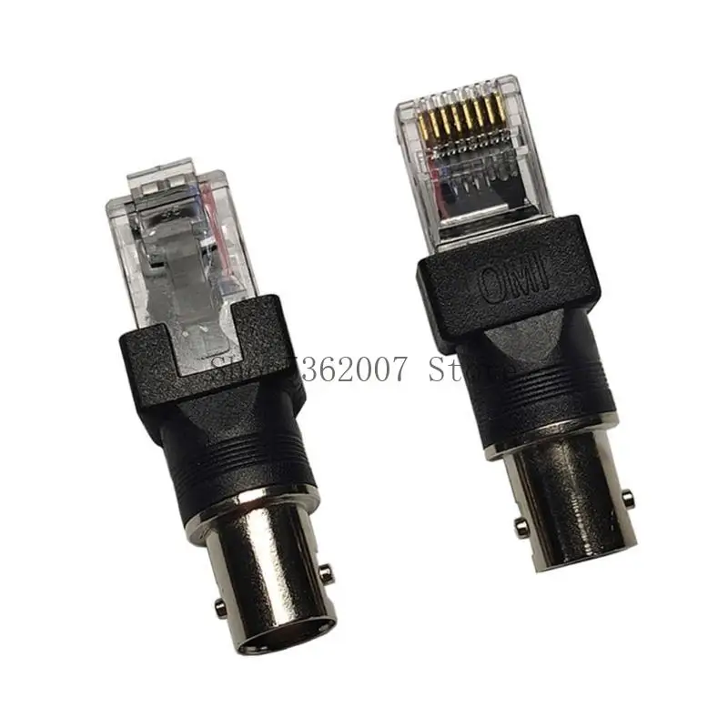 BNC Femenino RJ45 Adaptador convertidores masculinos BNC RJ45 Conectores coaxiales coaxiales 40JB