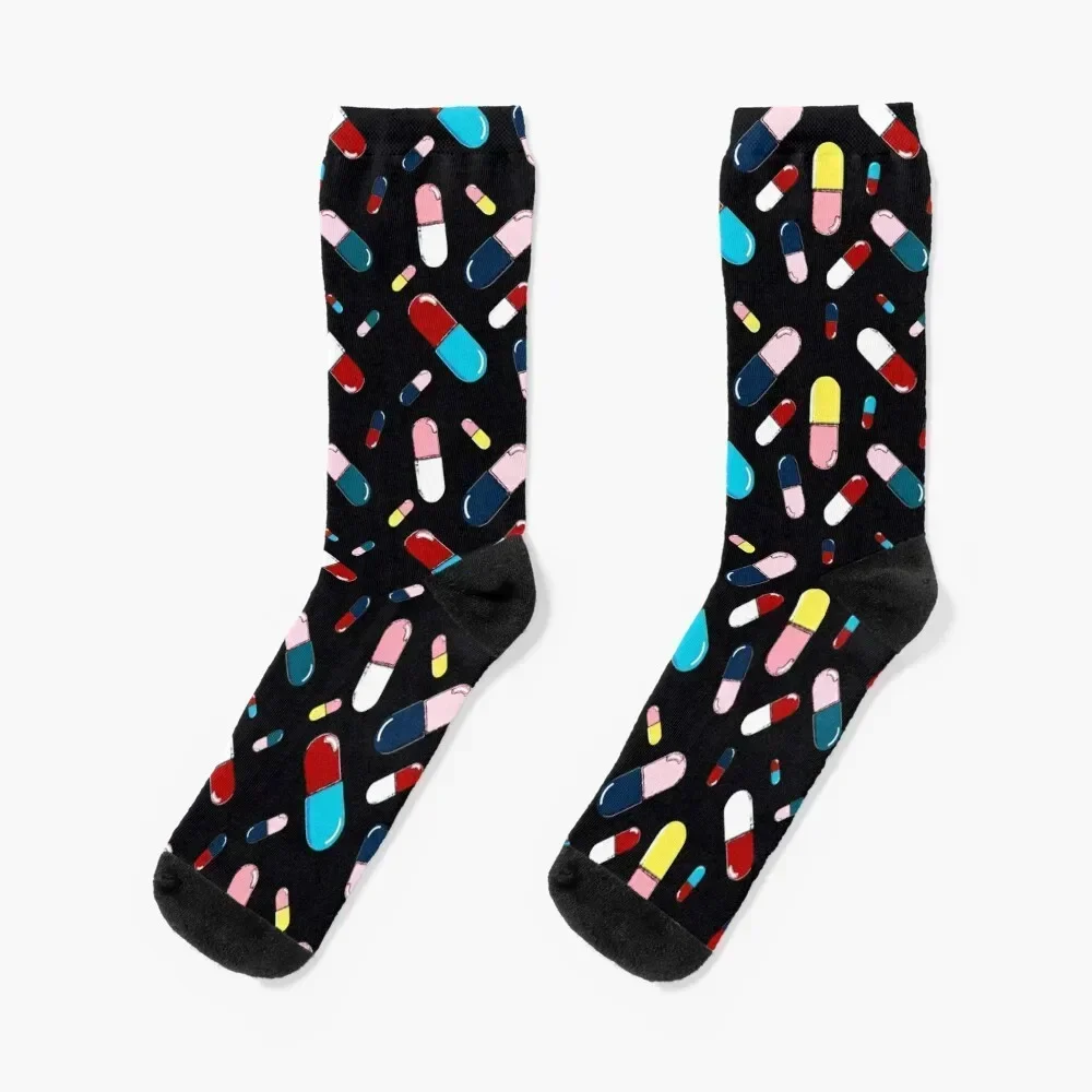 

Magical Pills - black Socks cool summer retro funny gift Socks Girl Men's