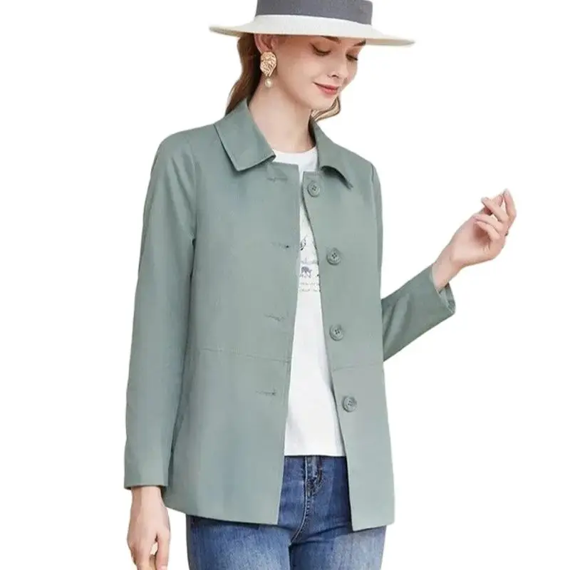 Neue Frühling Herbst Mantel Tops Damenmode Jacke weibliche einreihige lässige Damen kurze Wind jacke Oberbekleidung