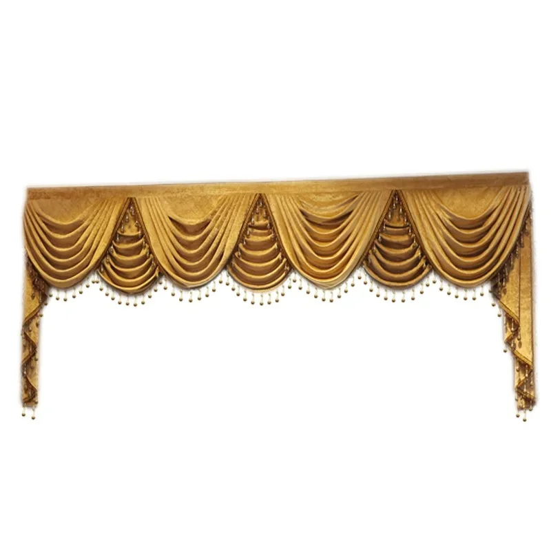 

Advanced custom Luxury valance Used for curtains at the top for living room bedroom Bay window valance High-end club decoration
