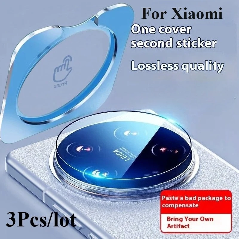 3 Pcs Full Glue Camera Lens Tempered Glass For Xiaomi Mix Fold4 POCO F7 Pro Mi 14 15 Ultra Redmi K80 Pro Film Lens Cover