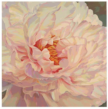 HAED MAB 285 Peony Flower 74-74 Needlework Kit  Cross stich unPainting Set Cross Stitch Kits Cross-stitch Embroidery