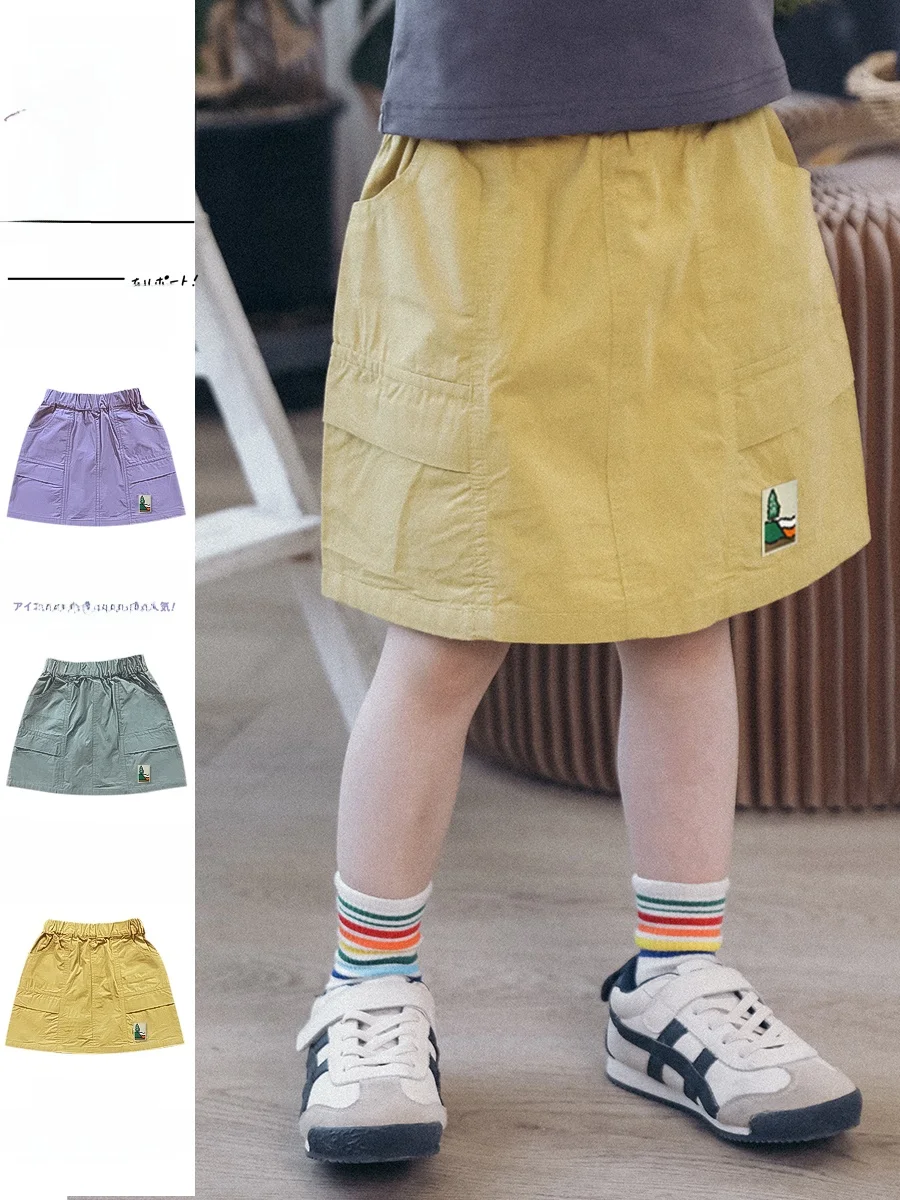Outdoor Quick Dry Wear Resistant Girls Skirt Summer New Style Half Length Workwear Cotton Pure Fabric Umbrella Skirt