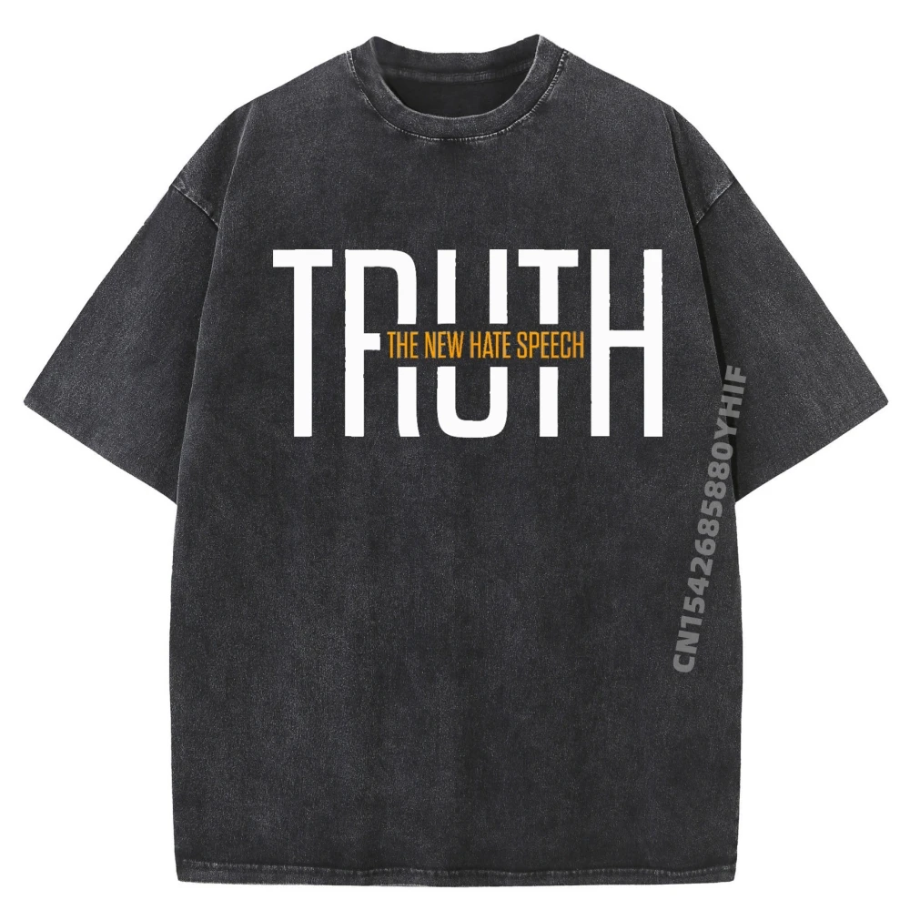

Mens Printed Tshirt The New Hate Speech Political Tops & Tees Graphic T-shirt Man Luxury Design Loose Washed Clothes