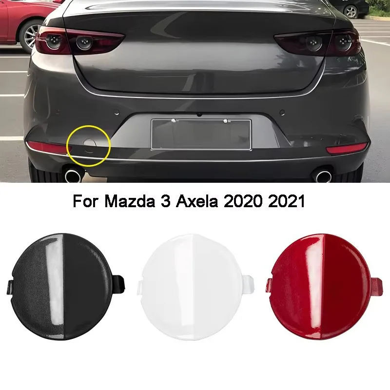 

For Mazda 3 Axela 2020 2021 Car Rear Bumper Tow Hook Cover Cap Trailer Hauling Eye Lid