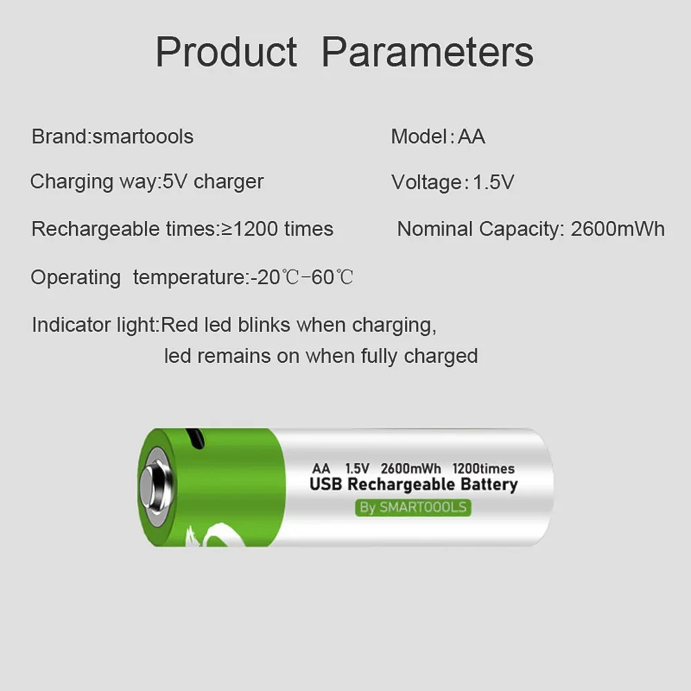 USB充電式リチウム電池,ケーブル付き,リモコン,ミニファン,電動玩具,1.5v,2600mah,4個