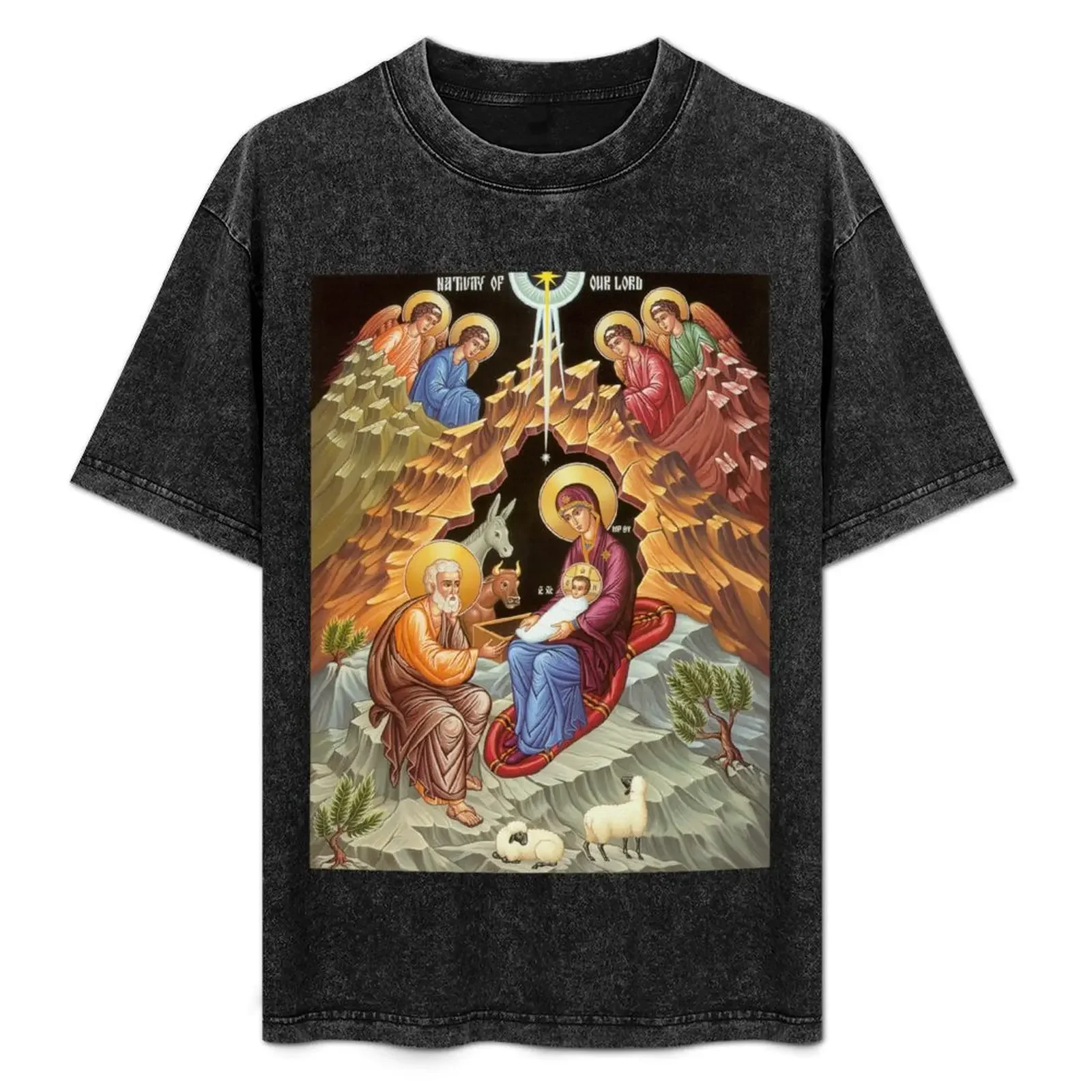 

Orthodox Nativity Scene T-Shirt men t shirt cotton 100% cotton t shirts man 100% cotton t shirt man shirt man designer T-Shirt