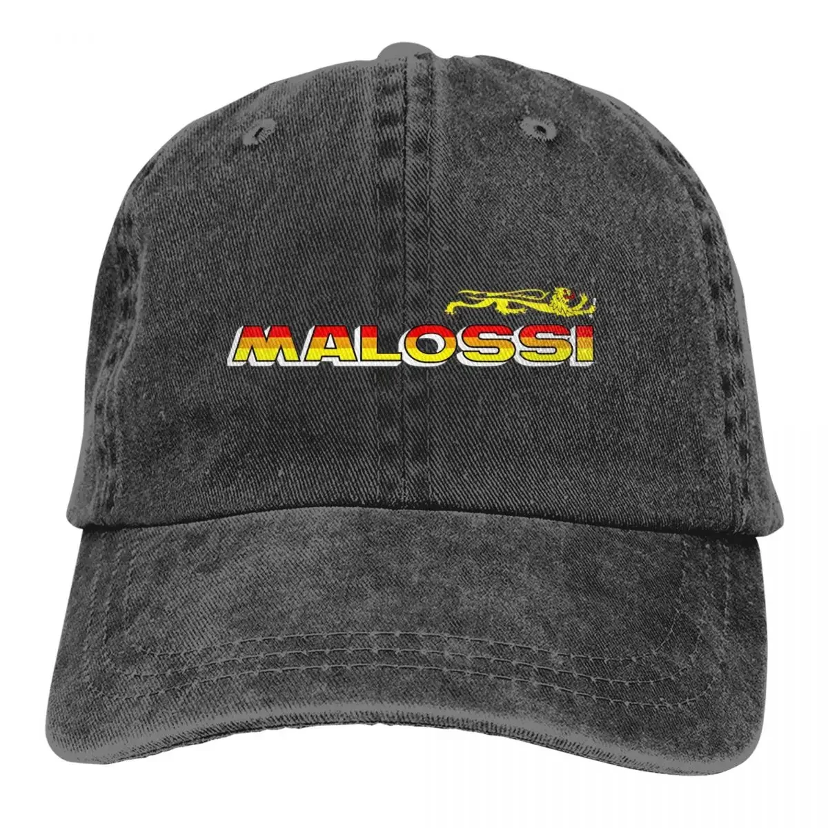 Vintage Malossi Italy Baseball Cap Unisex Style Distressed Washed Snapback Hat Motorrad Motorbike Scooter Adjustable Hats Cap