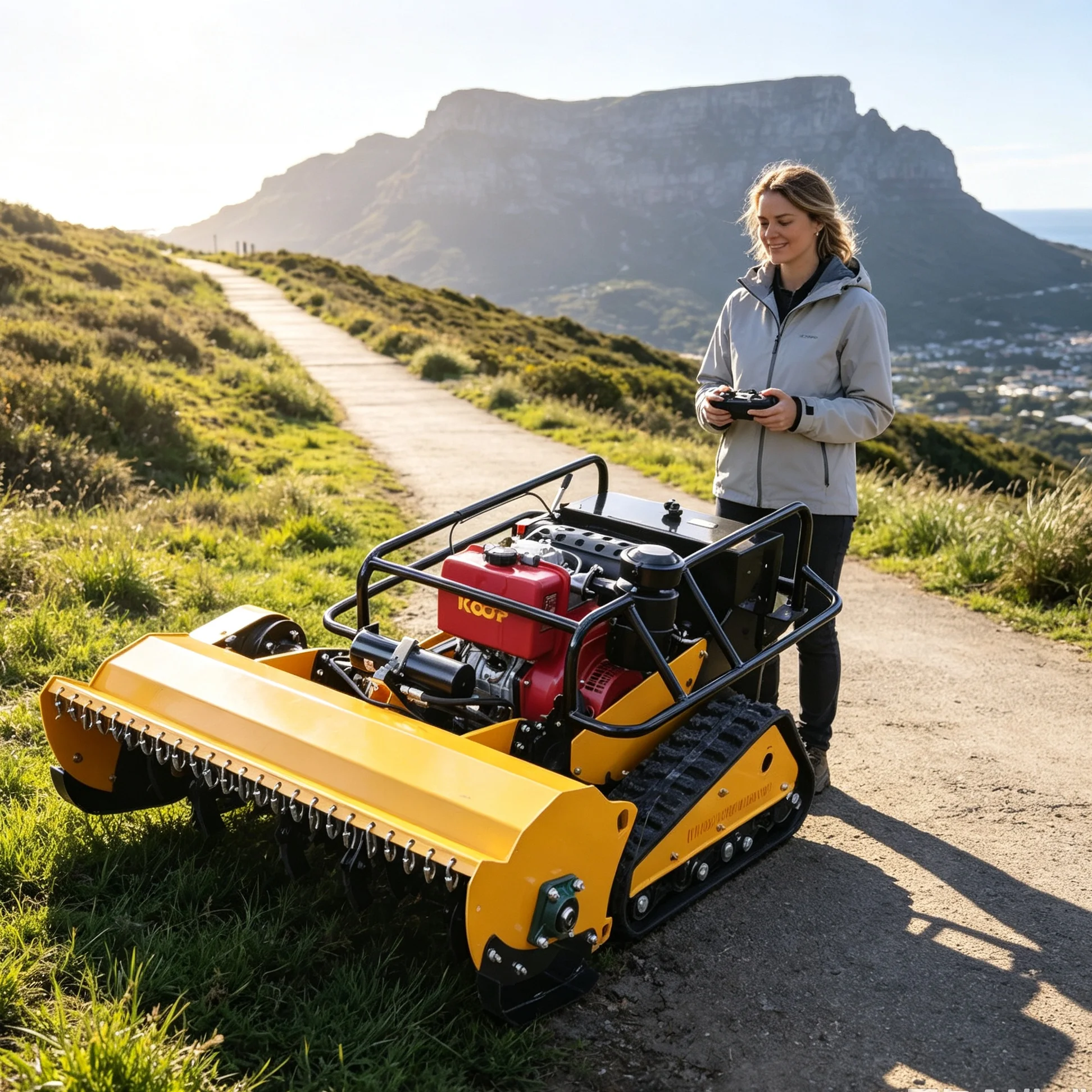 Customized 800SPro RC lawn mower with upgradable GPS system, detachable snow‑shovel attachment meets multi‑season landscaping
