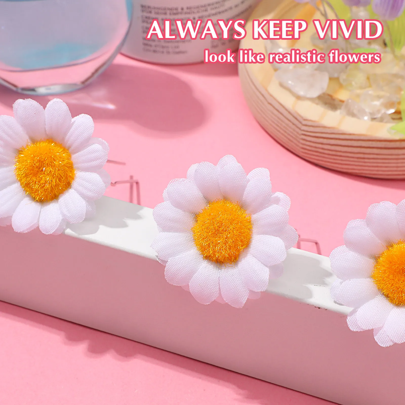 

12 Pcs Silk Flower Clips Hairpin Fork for Wedding Party Daily Hairpin Hairstyle Hair Fork Decoration Hair Tools
