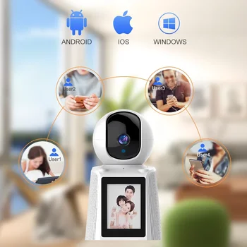 8MP Wifi Video Calling Camera Auto Tracking HD Dual Lens Display Two-way Audio Home Security IP Camera Monitor for Elderly and Baby