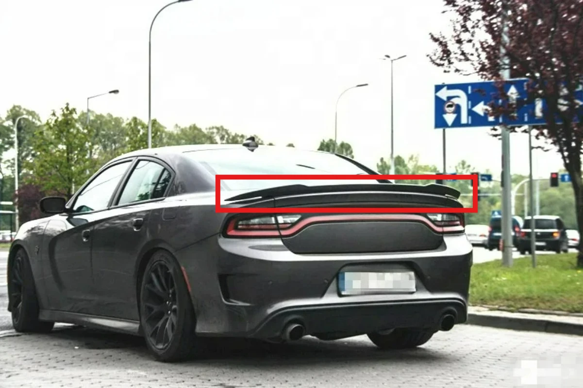 

Hellcat-SRT-Styled FORDodge Charger Rear Trunk Deck Tail Spoiler Carbon Fiber 2015-2021
