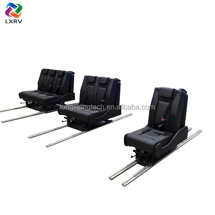 LXRV Leather Waterproof Seatbelt Shoulder 2-fold Convertible Bed RV Single Seat Motorhome Camper Campervan Caravan