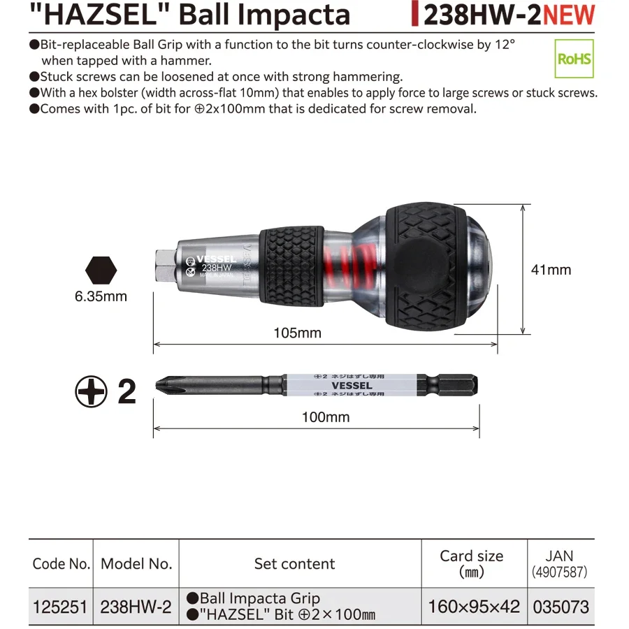 VESSEL BALL GRIP 1/4