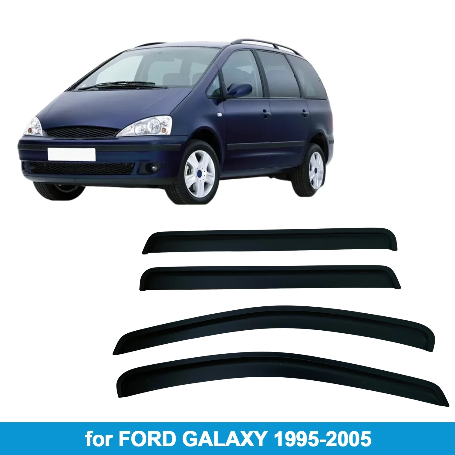 

Window Visor for FORD GALAXY 1995-2005 Wind Deflectors Rain Guards Door Visor Vent Shades Ventvisor Exterior Parts