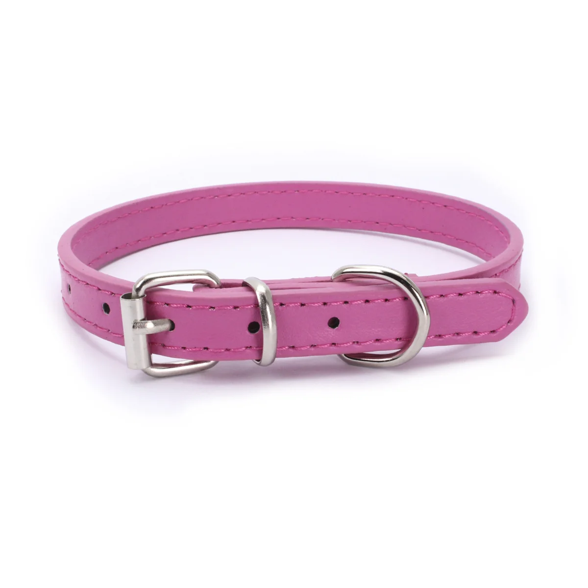 Popular Adjustable Colorful Pet Collars Kitten Cat Collar PU Leather Neck Strap Safe for Dogs Soft Pet Supplies