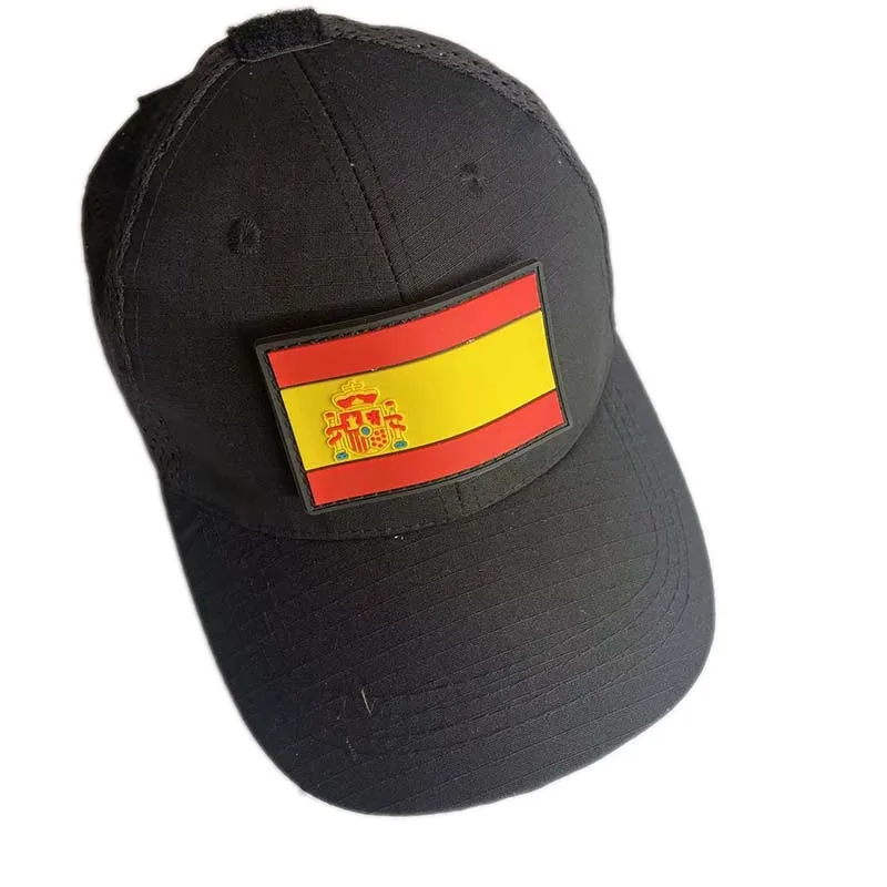 2 Stück/Spanien-Flaggen-Moralabzeichen, gestickte Applikationen, IR-reflektierendes Emblem, militärischer taktischer Aufkleber für Rucksack und Helm – Detail 2