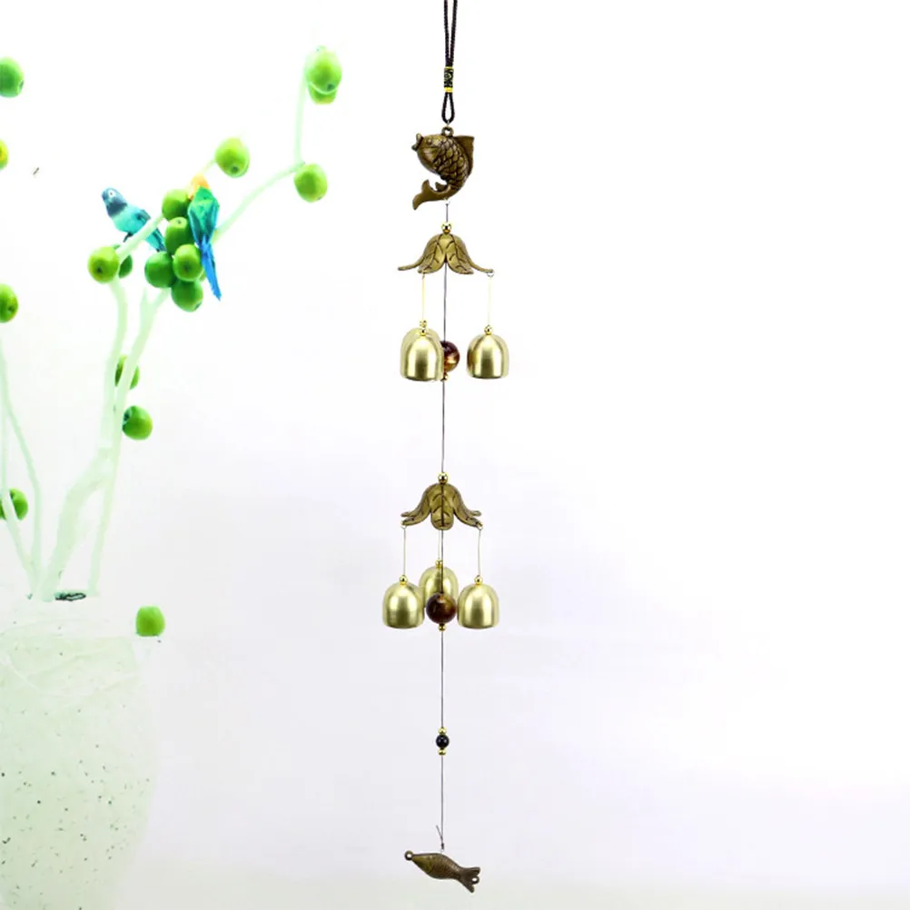 Stylish Alloy Wind Chimes Creative Hanging Ornament Outdoor Garden Decor Relaxing Deep Tone Peaceful Melodies Fengling