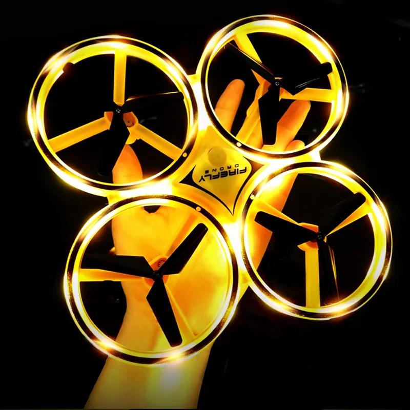 Gesture Remote Control Toys Aircraft Suspension Intelligent Mini Four-Axis Drone Noctilucent Plane Toy Adult Kid Gift Toys