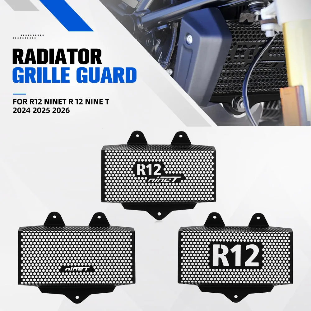 

R12 NineT 2024 2025 2026 Motorcycle Radiator Grille Guard Oil Cooler Cooling Grill Cover Protector For BMW R 12 Nine T