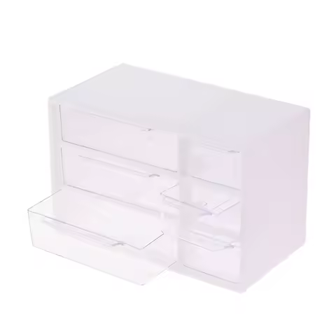 Hot Sale Transparent Six Grid Drawer Box Multi-layer Desktop Storage Box Dustproof Organizing Box Supplies Stationery Jewelry