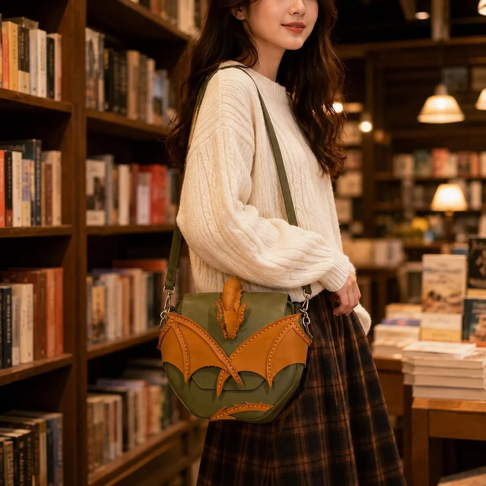 2026 3D Dragon Shaped Crossbody Bag Purse Sling Purse PU Leather Purse Sling Bag
