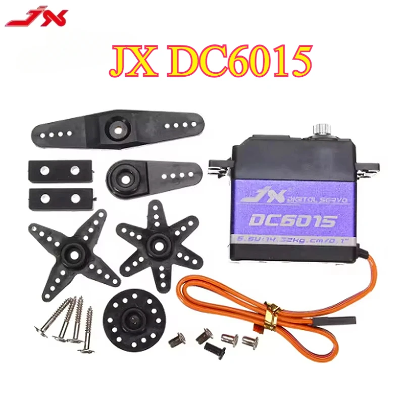 JX Servo DC6015 15KG Metal Gear 4.8-6.6V 0.10 Sec Servo digitale a coppia elevata per accessori per aerei robot per auto RC