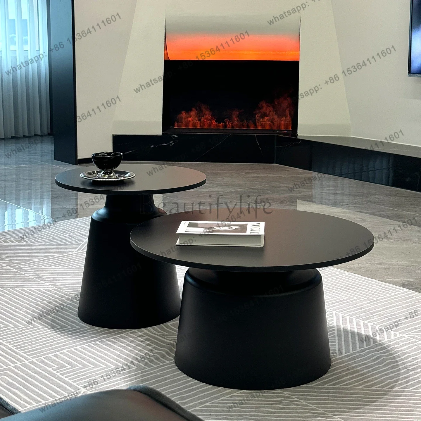 

Modern Nordic Coffee Table Design Vintage Premium Aesthetic Side Table Creative Storage Table Pliante Living Room Furniture FT