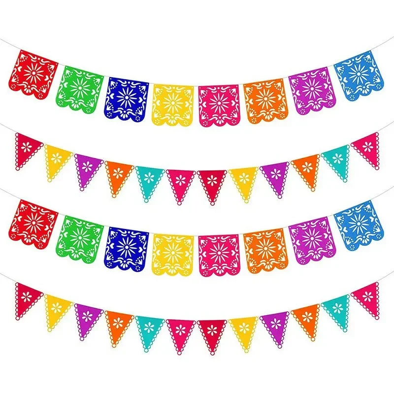 20*30cm Mexikanische Party Filz BH Blume Party Supplies Mexikanische Flagge Banner Party Dekorationen Themen Event Tägliche Dekoration – Detail 1