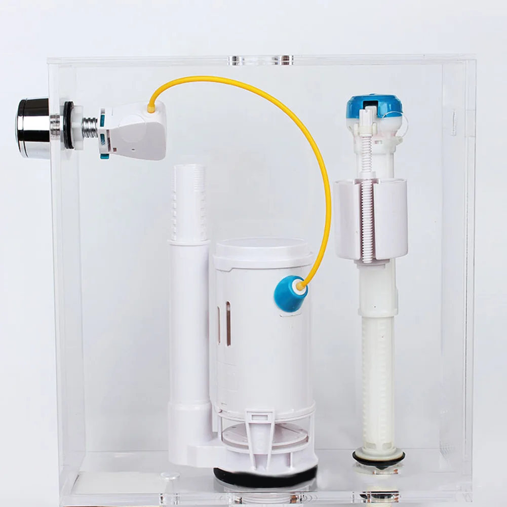 Brand New None Dual Flush Valve Push Button Push Button Toilet Cistern White 1.5\