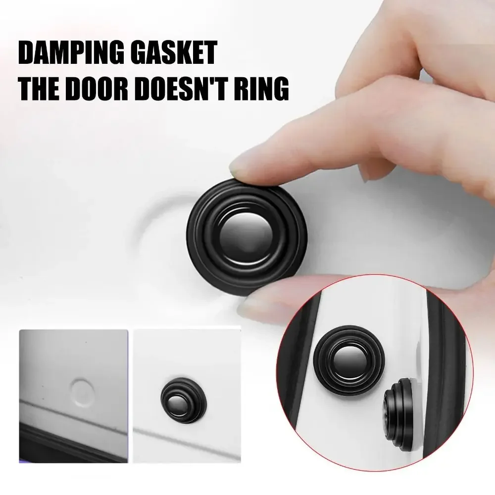 

Car Door Anti-Shock Pads Universal Door Hood Trunk Black Noise Reduction Collision Protection Self-Adhesive Silicone Buffer Pads