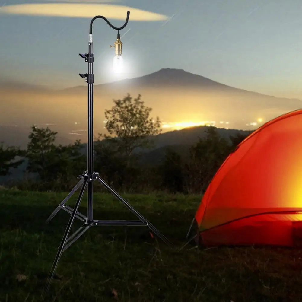 Lantern Tripod Stand Tough Titanium Alloy Camping Light Rack Strong Load Bearing Camping Light Rack For Outdoor